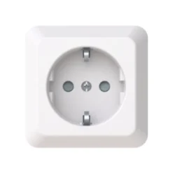 Abb 20EAKS-916, SAGA, enkelt stikkontakt, hvid, IP21