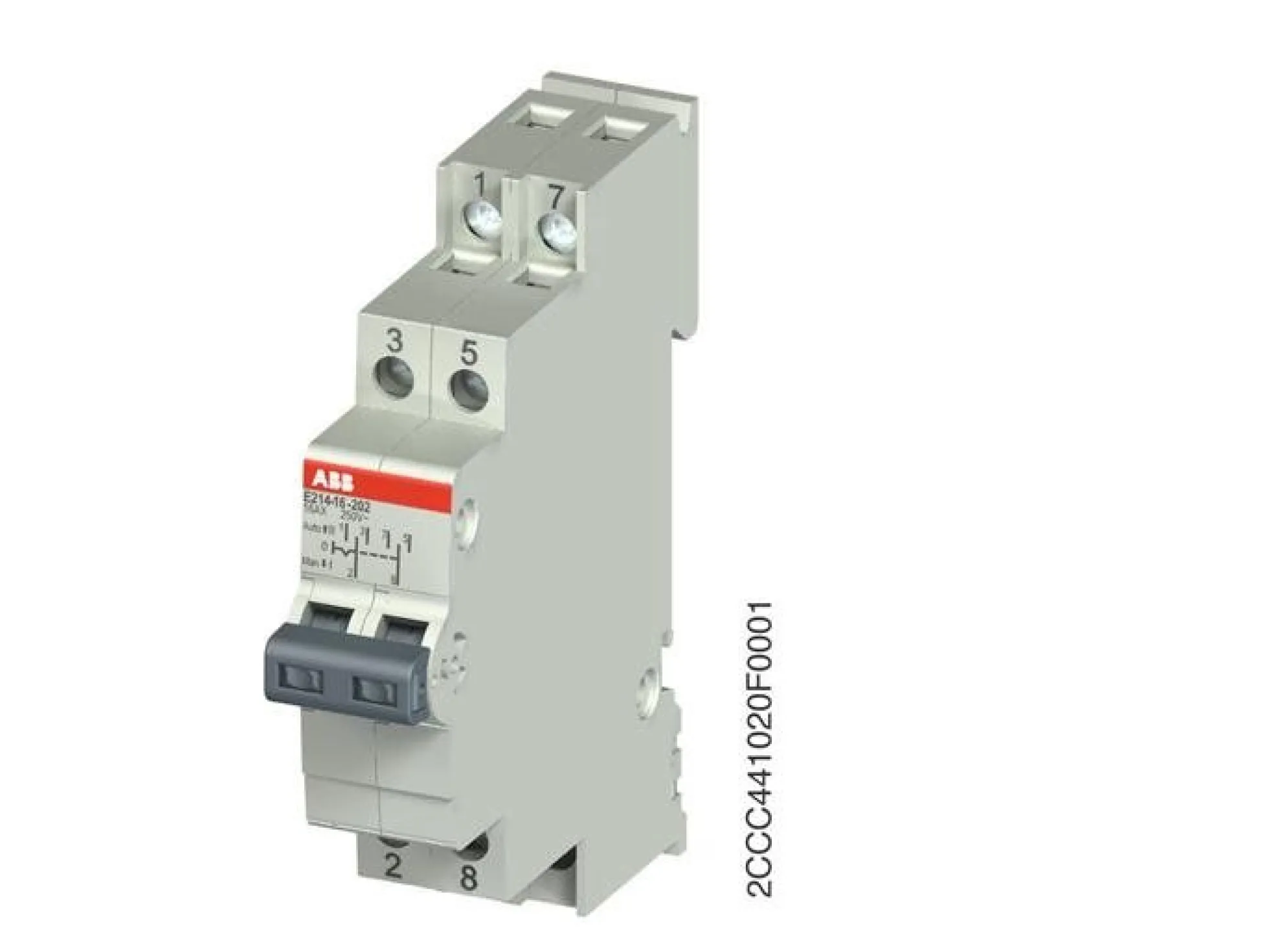 Abb E214-16-202, 2P omskifter, 16A, I-O-II