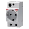 ABB Stikdåse, Schuko, DIN-skinne - M1175