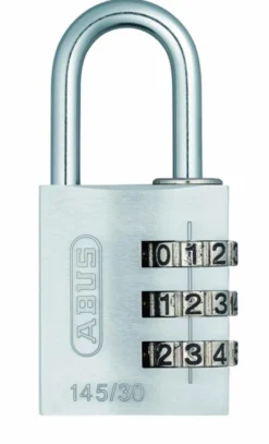 Abus kodehængelås 145/30, sølv