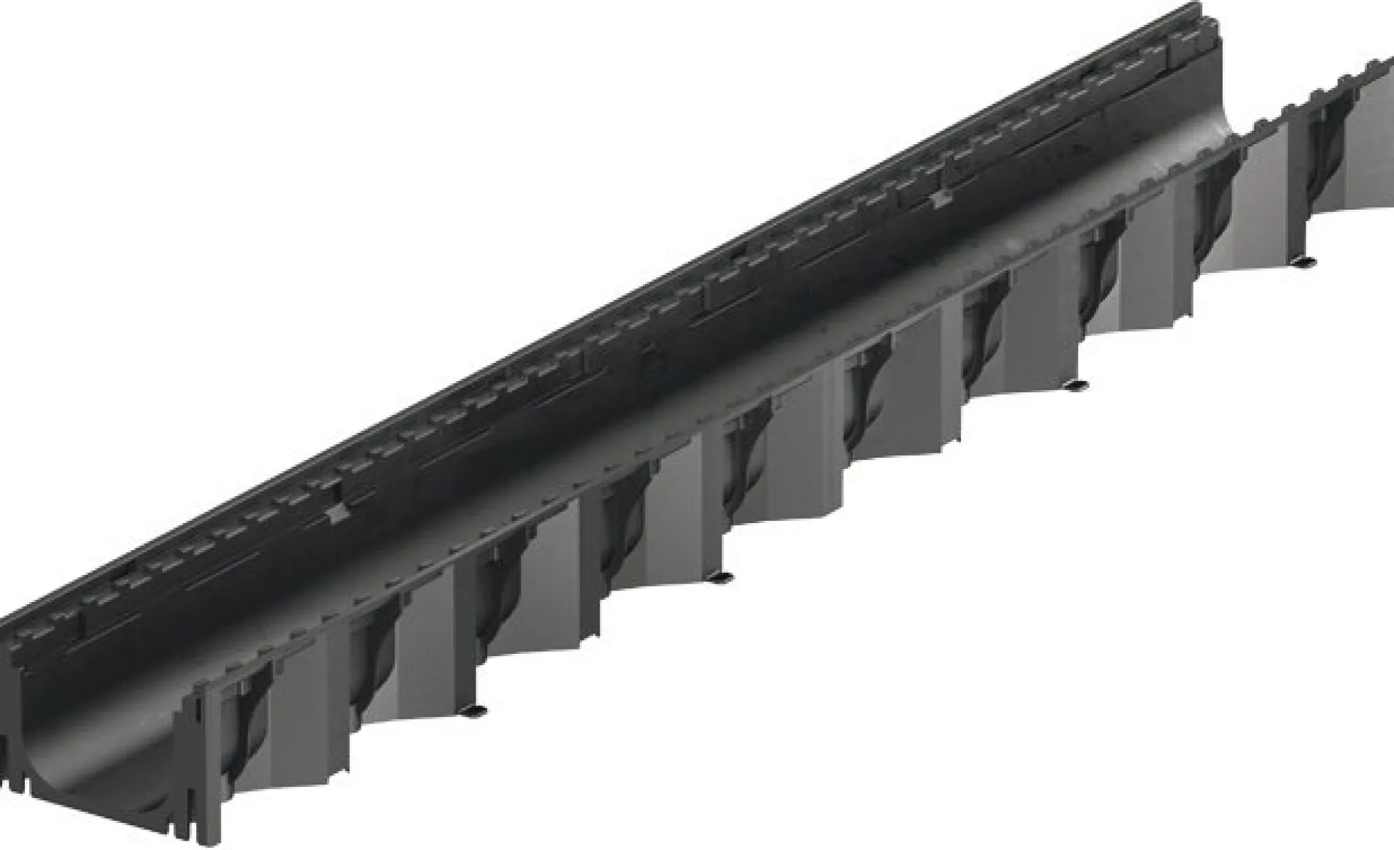 ACO – HexaLine 2.0 afløbsrende uden rist, 1 meter (kunststof)