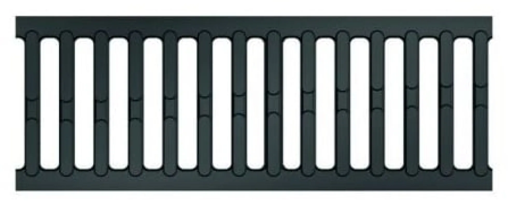 ACO – SELF/HexaLine støbejern spalterist, ½ meter, B125