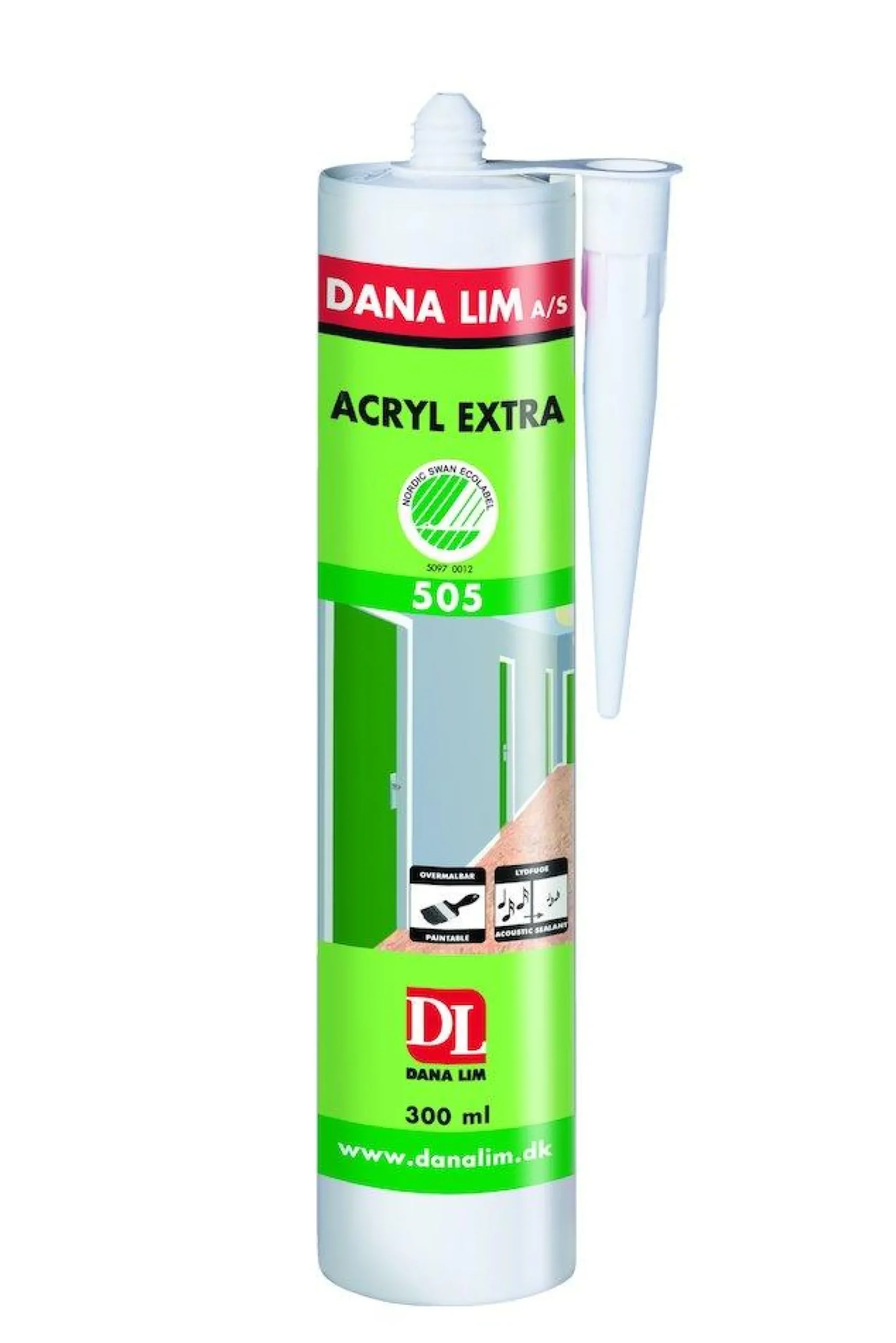 Acrylfugemasse Acryl Extra 505, hvid, 290 ml