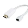 Active Adapter, Mini DisplayPort (Mini DP) hun til HDMI kabel, 10 centimeter, hvid, opløsning 1920 x 1200 x 60 Hz