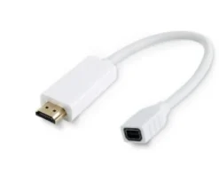 Active Adapter, Mini DisplayPort (Mini DP) hun til HDMI kabel, 10 centimeter, hvid, opløsning 1920 x 1200 x 60 Hz