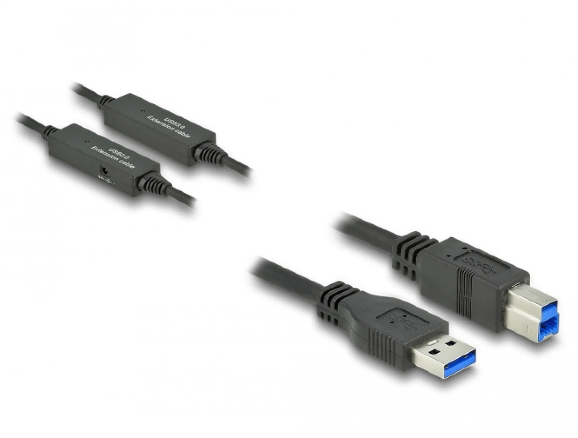 Active USB 3.2 Gen 1 kabel, USB Type-A til USB Type-B, 10 meter