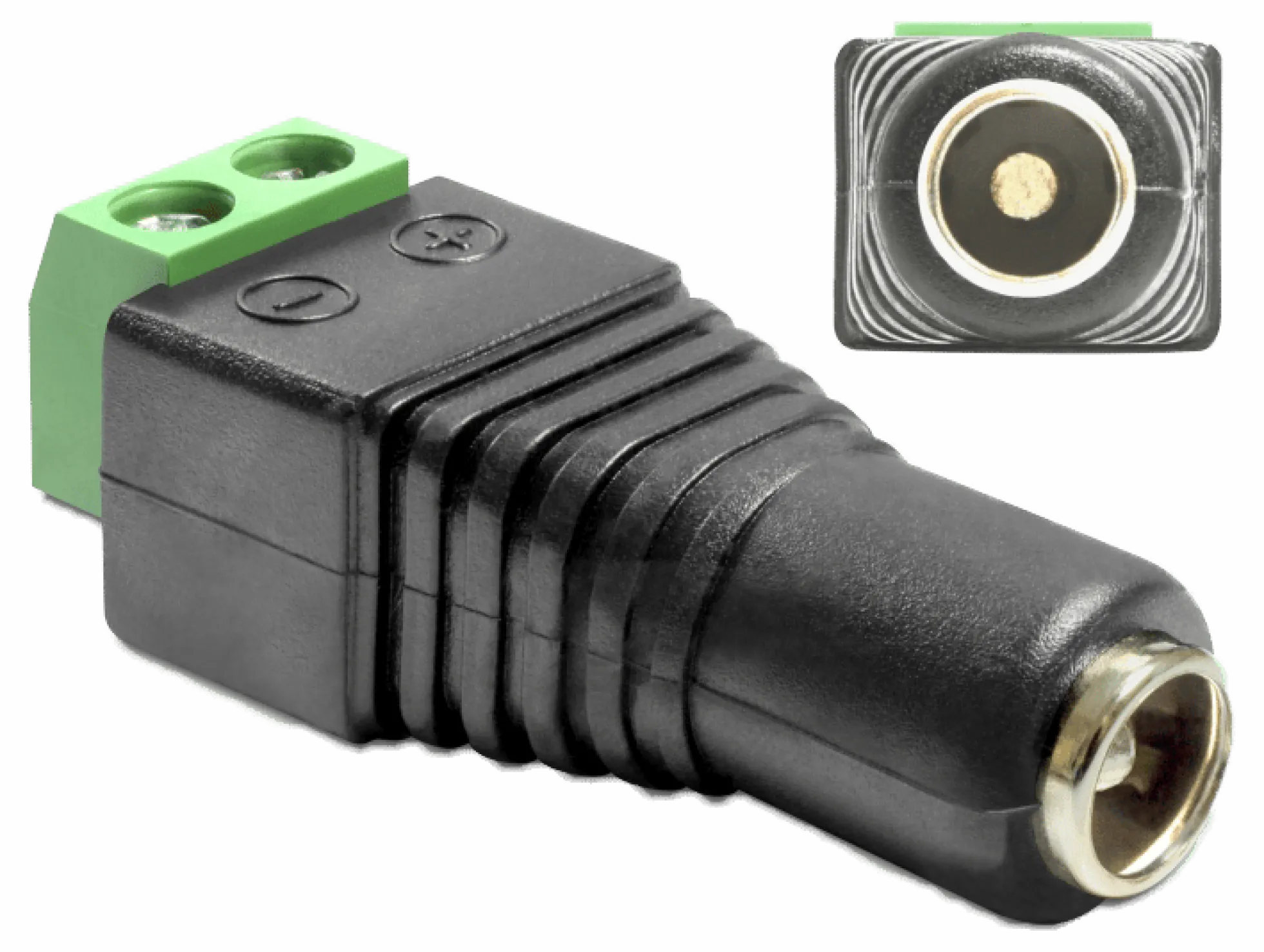 Adapter DC, 5.5 x 2.5 mm female > Terminal Block 2 pin