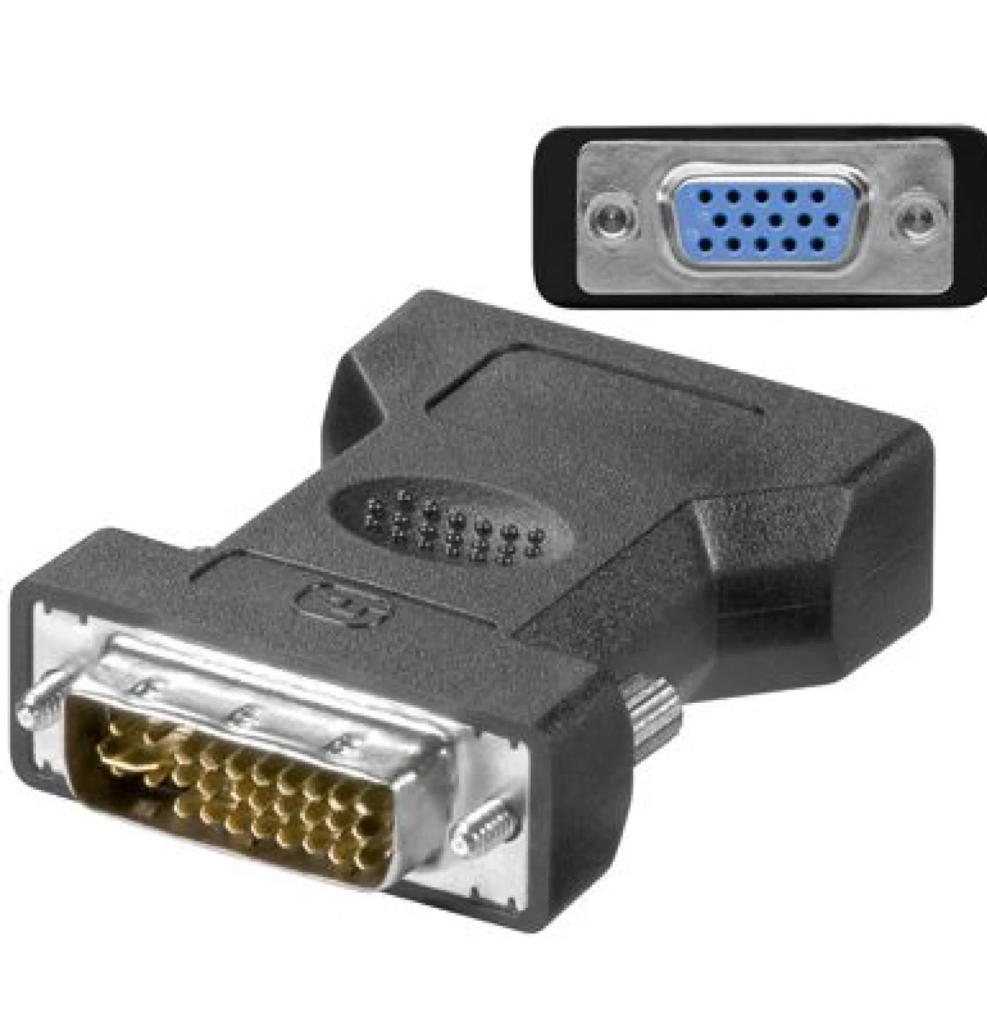 Adapter, DVI-I 24+5 til HD15, M-F - MicroConnect