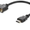 Adapter HDMI - DVI M/F, 15 centimeter, sort, HDMI til DVI (24+1)