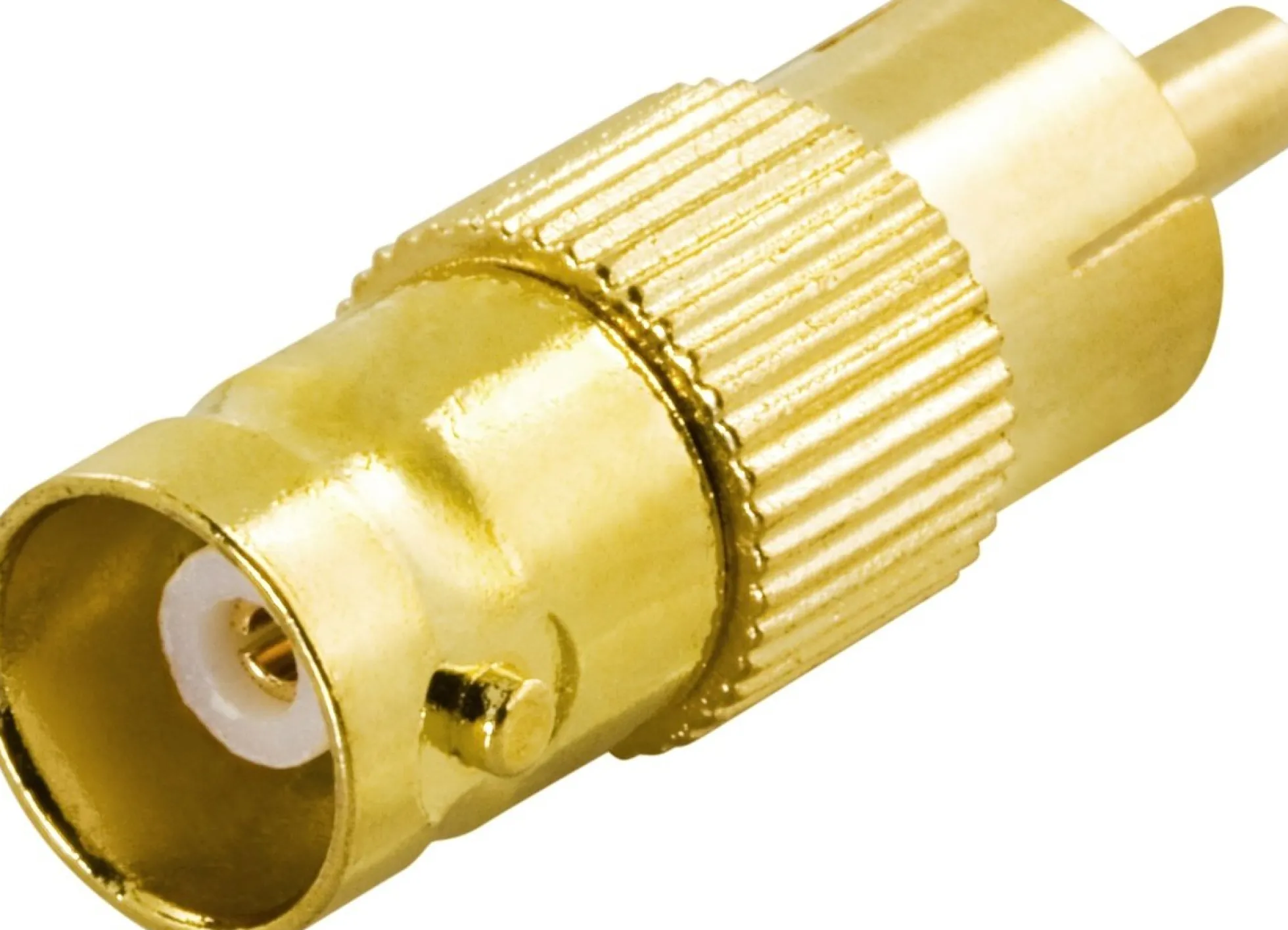 Adapter, phono (RCA) han til BNC hun, guldpletteret stik - DELTACO