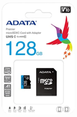 ADATA 128GB MicroSDXC UHS-I Class 10 A1 w/SD Adapter