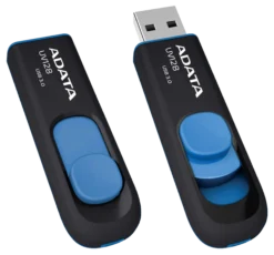 ADATA UV128 USB connector, 128GB, USB 3.0, sort/blå