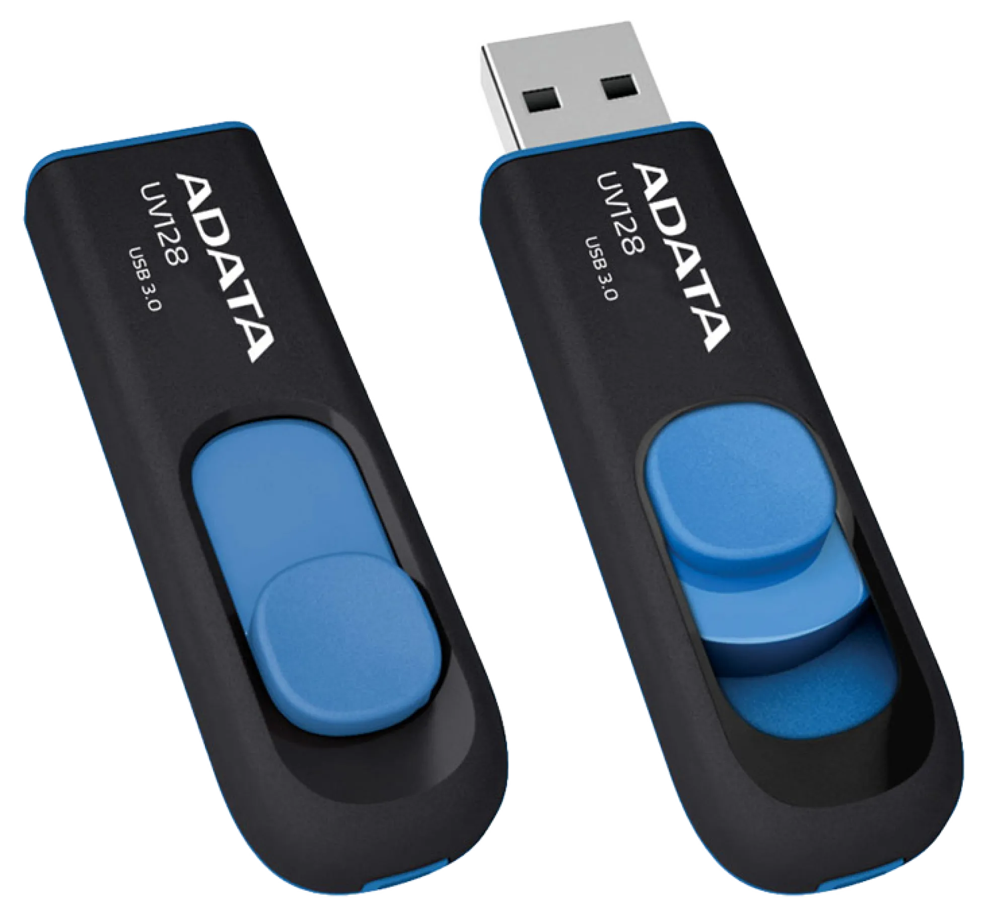 ADATA UV128 USB connector, 32GB, USB 3.0, sort/blå