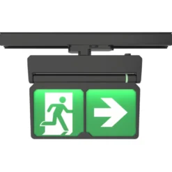 ADLER Exit Sign 3F skinne, 25 meter, 3 timer, sort, inkl. roterbar piktogram