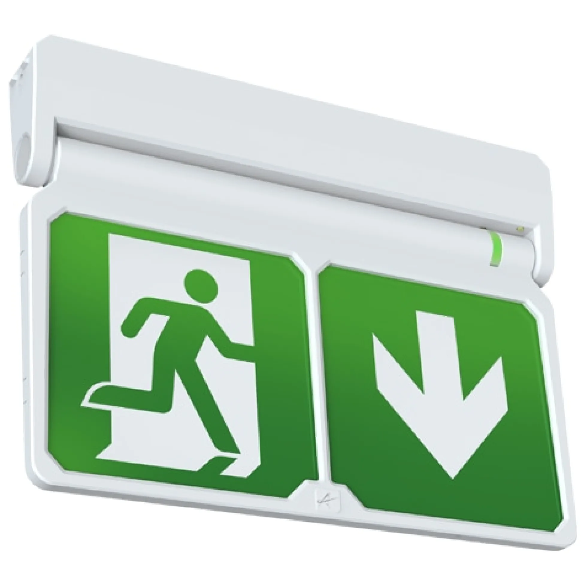 ADLER Exit Sign, 25 meter, 3 timer, hvid, inkl. roterbar piktogram