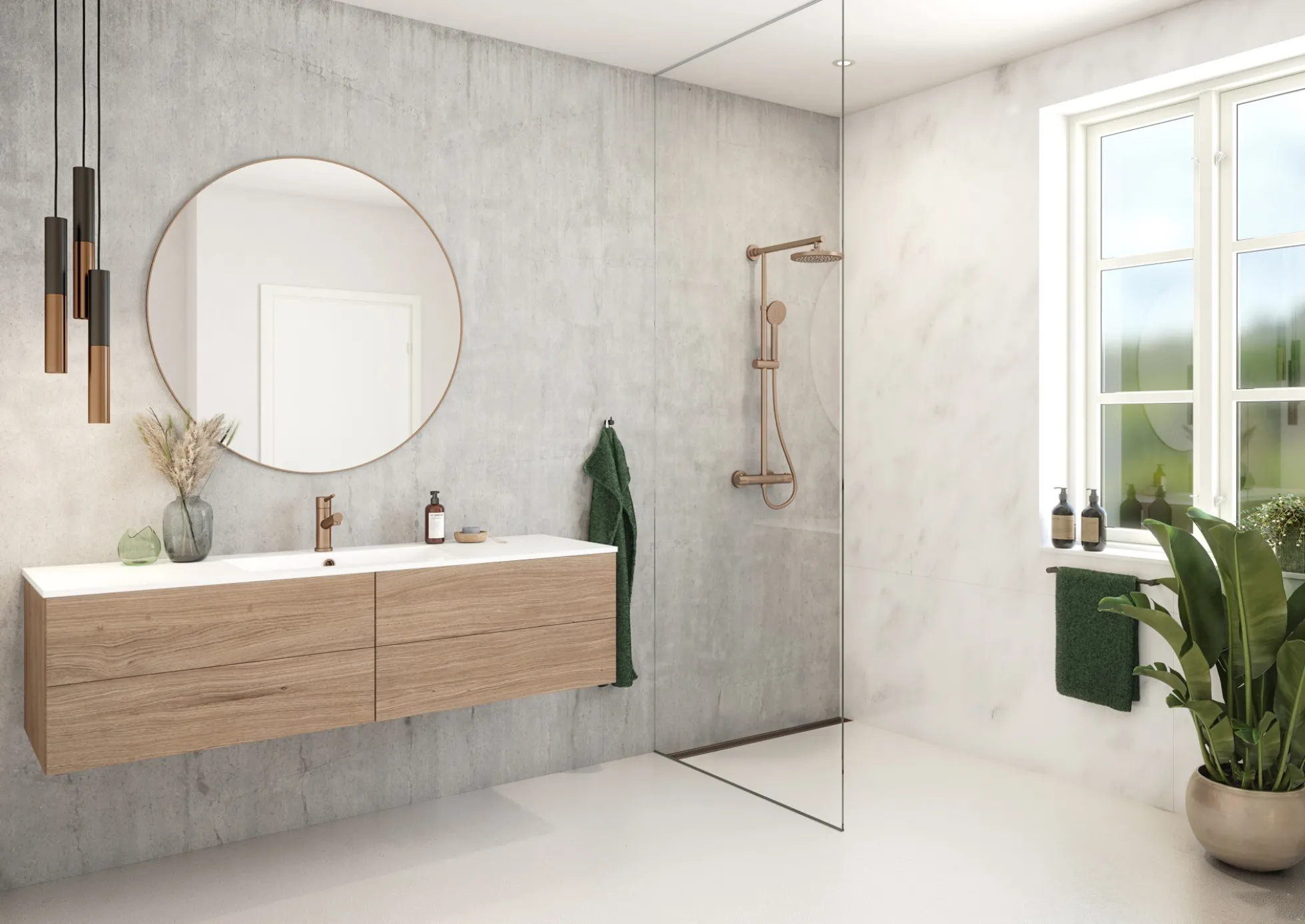 ADORA Infigo L 200 mm brusesæt, Rose Gold (børstet)