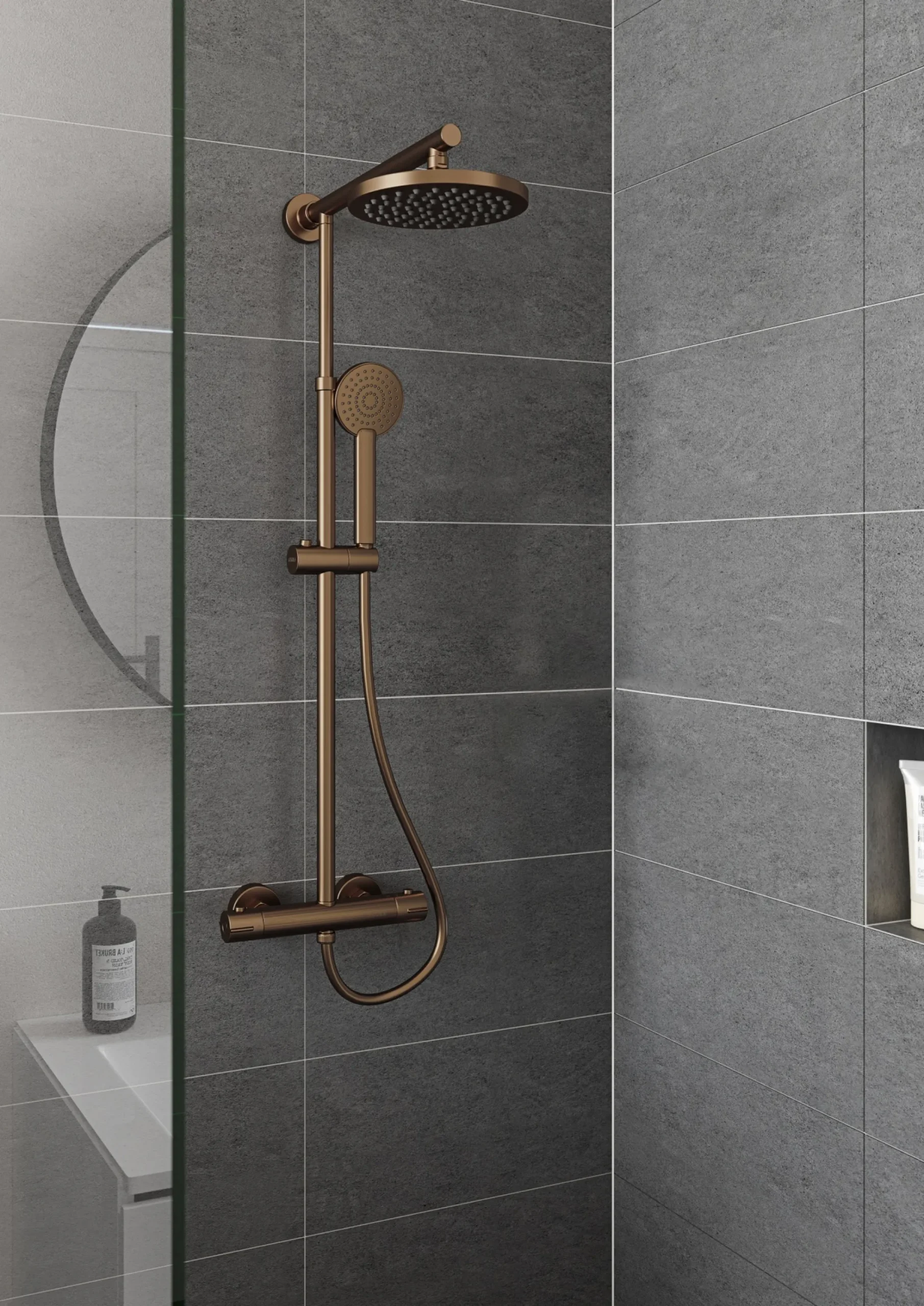 ADORA Infigo L 200 mm brusesæt, Rose Gold (børstet)