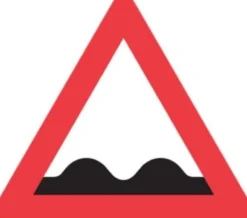 Advarselstavle, Ujævn vej A37, 70cm, T3 refleks, DS/EN12899-1