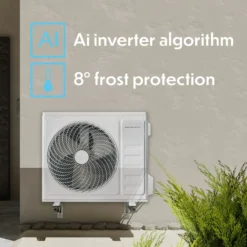 AE MAT PRO 18 komplet luft til luftvarmpe (A++/A+++), 5,5 kW, WiFi, <127 m², mat hvid indedel