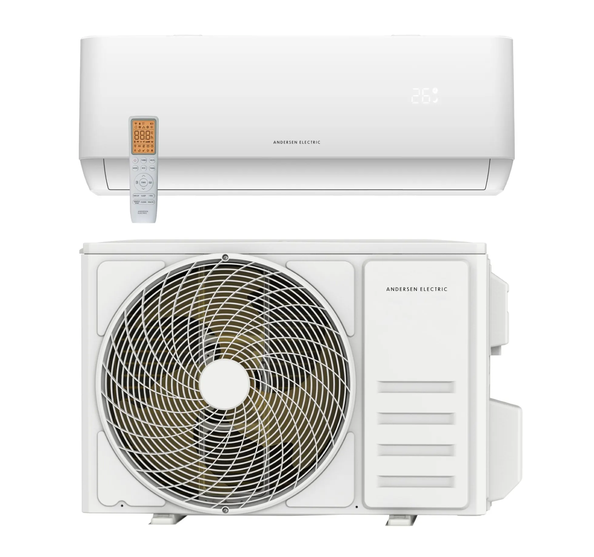 AE MAT PRO 12 komplet luft til luftvarmpe (A++/A+++), 3,86 kW, WiFi, <77 m², mat hvid indedel