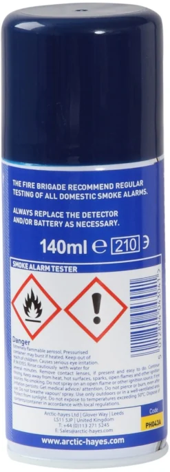 Aerosol testgas, 140 ml, til røgalarmer