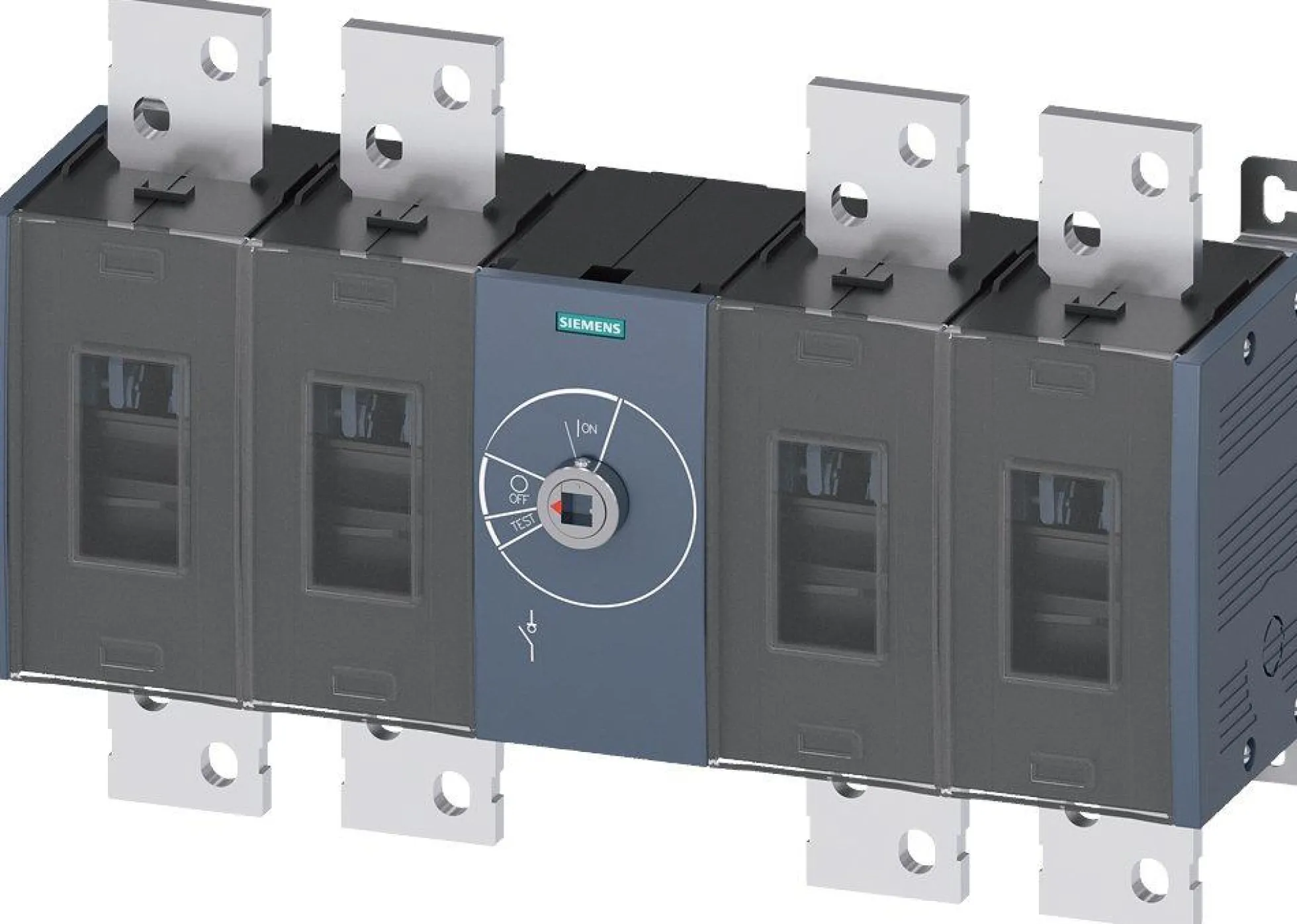 Afbryder 1250A, 5, 4P front betj. center - Siemens