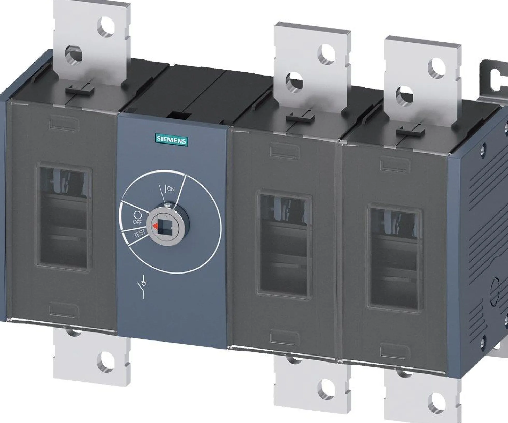 Afbryder 1250A, 5, 3P, frontbetjening, center - Siemens