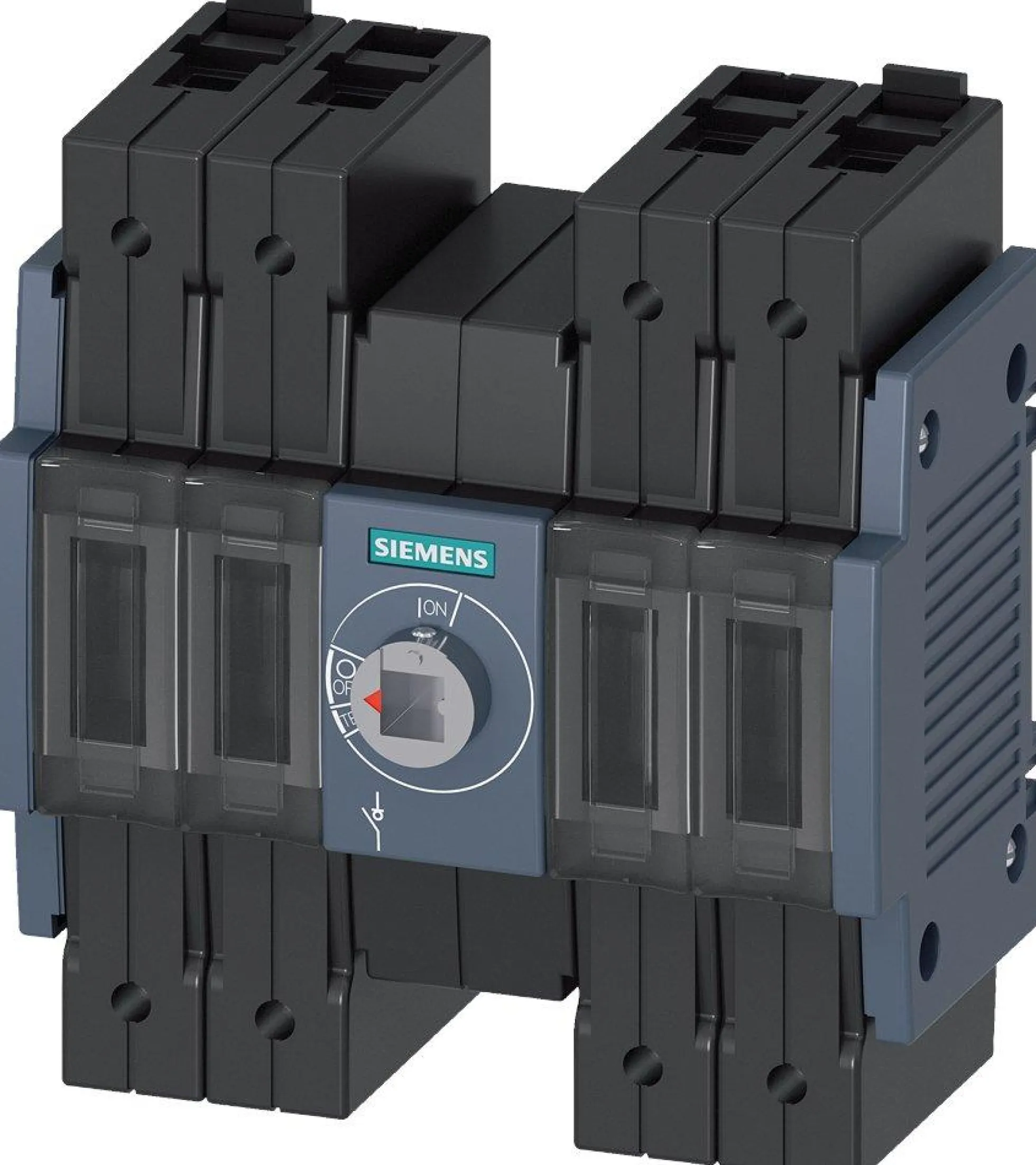 Afbryder 16A, 4P, frontbetjent, center - Siemens
