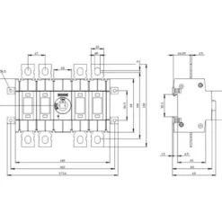 Afbryder 125A, 2, 4P, frontbetjent center - Siemens