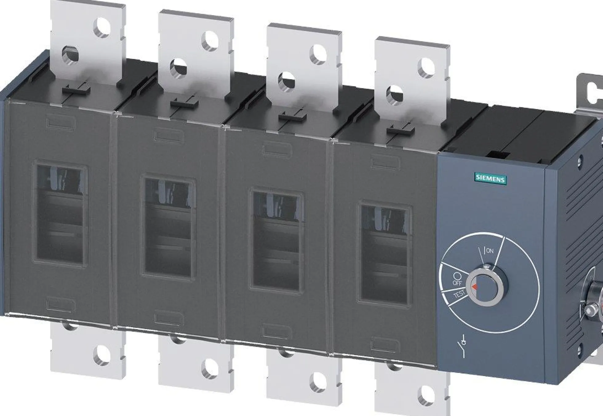 Afbryder 1250A, 5, 4P, lateral betjening højre - Siemens