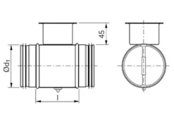 Afspærringsspjæld Safe, Ø80 mm - Lindab
