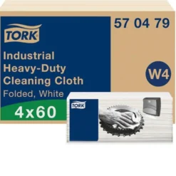 Aftørringsklud ekstra kraftig, hvid, W4, 1-lags, 4x60