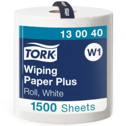 Aftørringspapir Plus, hvid, W1, 2 lag