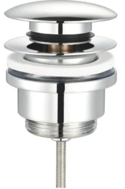 Aifeiling Bundventil, 1.1/4", Pop-up, 2-delt, Med Overløb, Krom