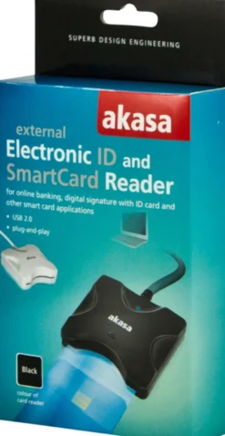 AKASA ekstern Smart Card-læser til USB, sort