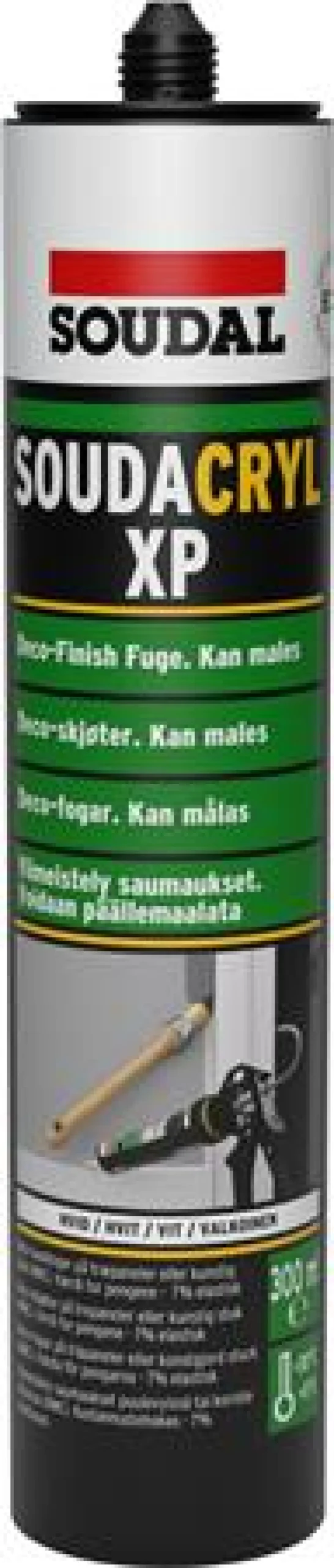 Akryl fugemasse Soudacryl XP, 300ml, hvid