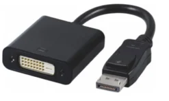 Aktiv adapter, DisplayPort (DP) han til DVI-D 24+1 hun, sort, opløsning 1920 x 1200