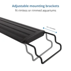 Akvarie armatur, 60-75 cm, 16W LED, hvid/blå/rød/grøn, justerbar længde, IP66
