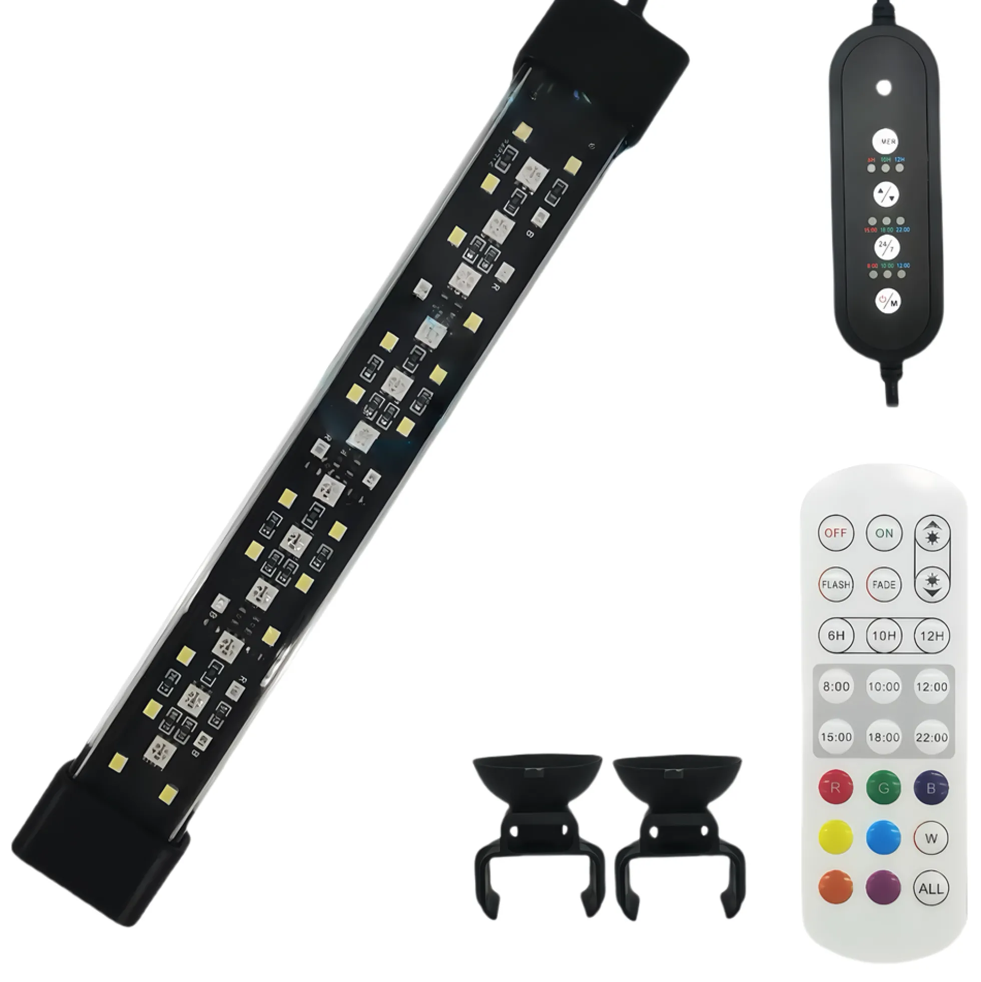 Akvarie armatur, 30 cm, 10W LED, RGB+NW, IP68
