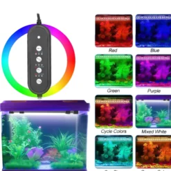 Akvarie armatur, 30 cm, 10W LED, RGB+NW, IP68
