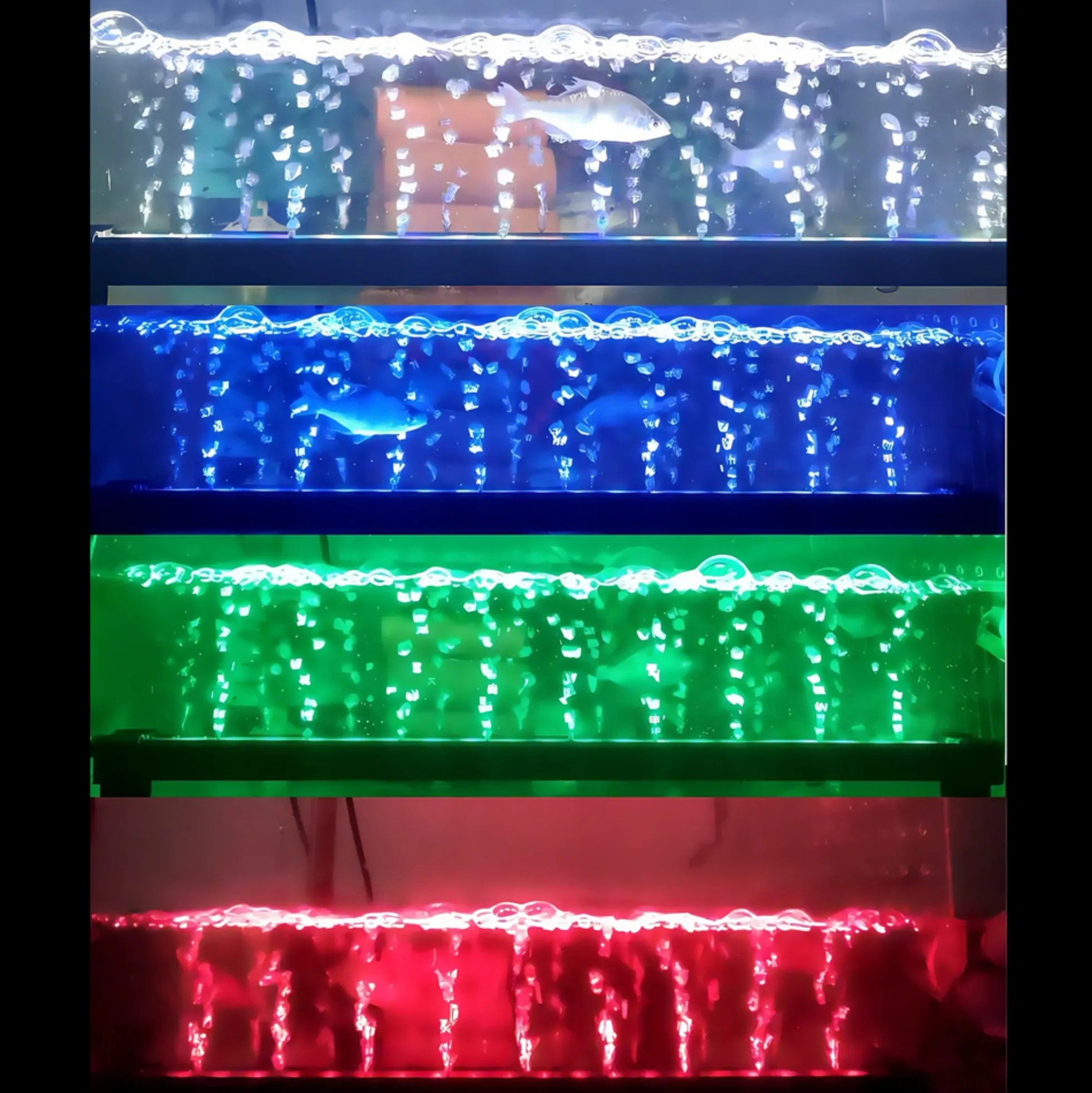 Akvarie armatur, 20cm, 8W, RGB+NW, IP68