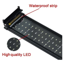 Akvariearmatur, LED, justerbar, hvid/blå - LEDlife