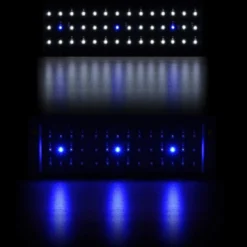 Akvariearmatur, LED, justerbar, hvid/blå - LEDlife