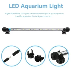 Akvariearmatur, LED, sugekopmontering, hvid/blå - LEDlife