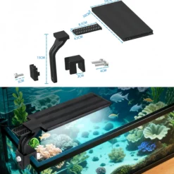 Akvarie lampe, 30 cm, 18W LED, RGBW, timer
