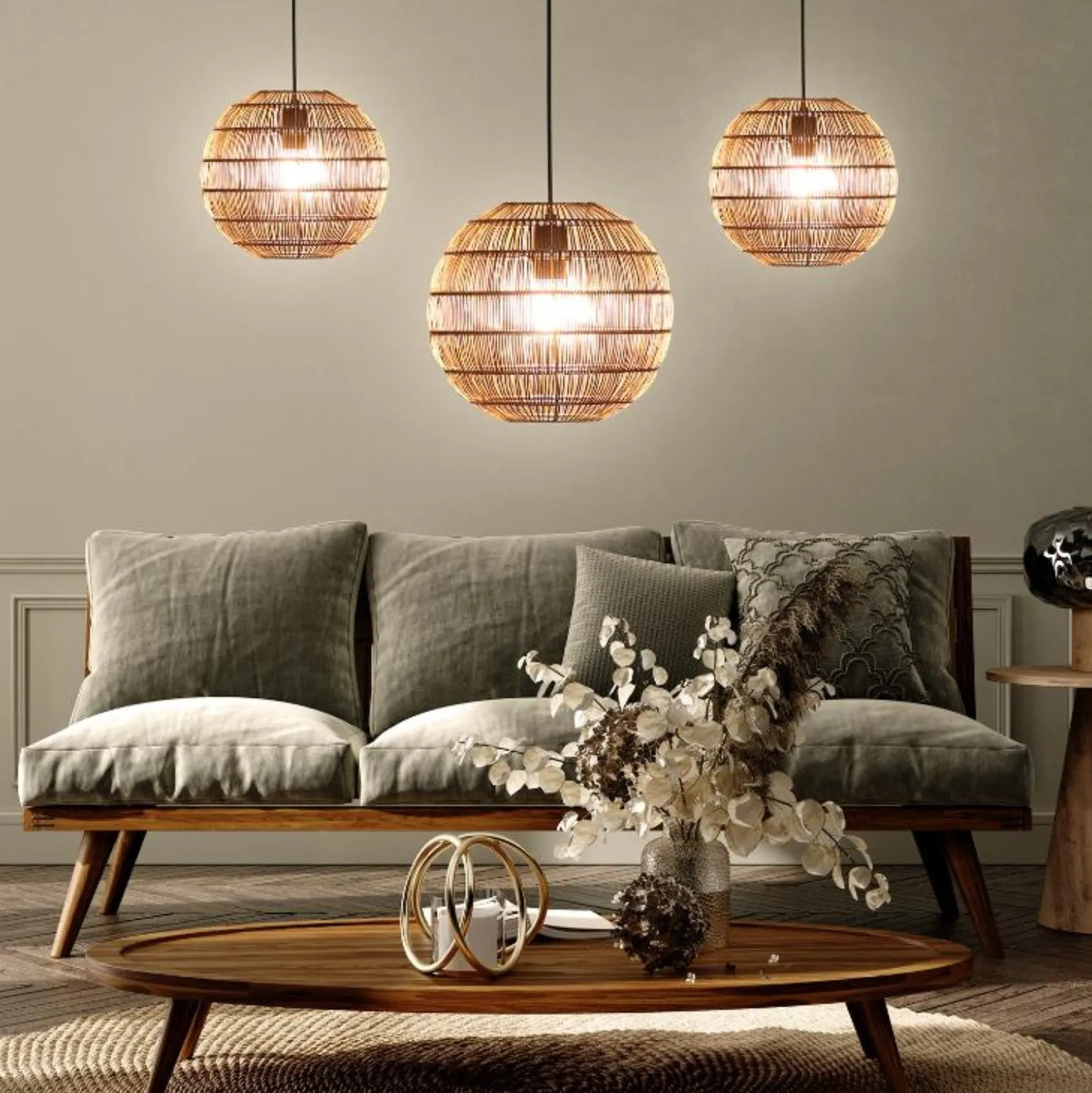 Alba flettet pendellampe, E27, 3m kabel - Ledpro