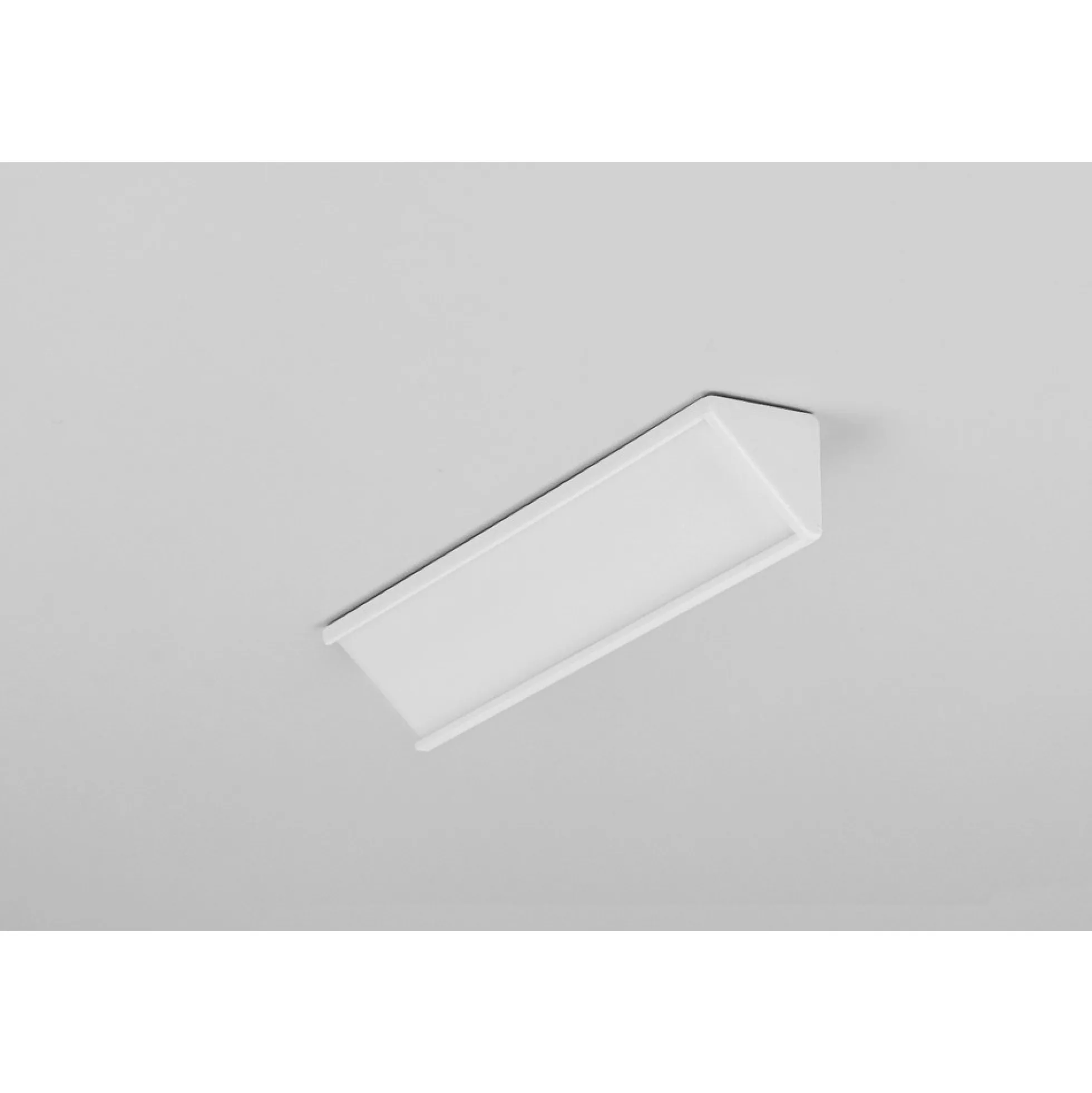 Aluminiumsprofil CABI12 E, hvid lakeret med hjørne og LED skinne