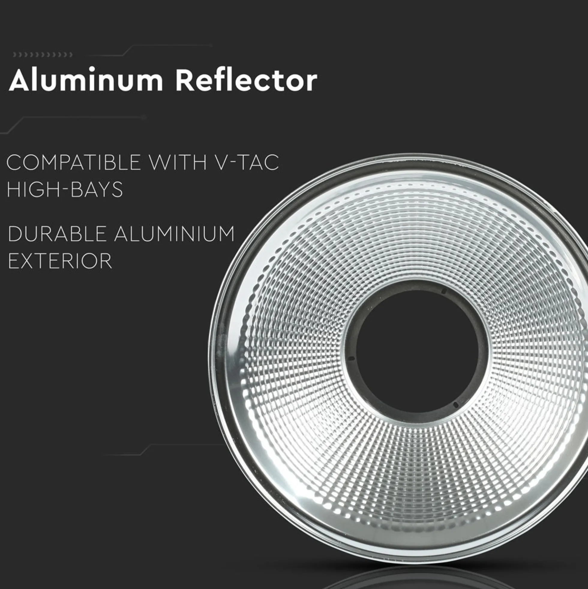 120° aluminiumsreflektor til High bay, aluminium