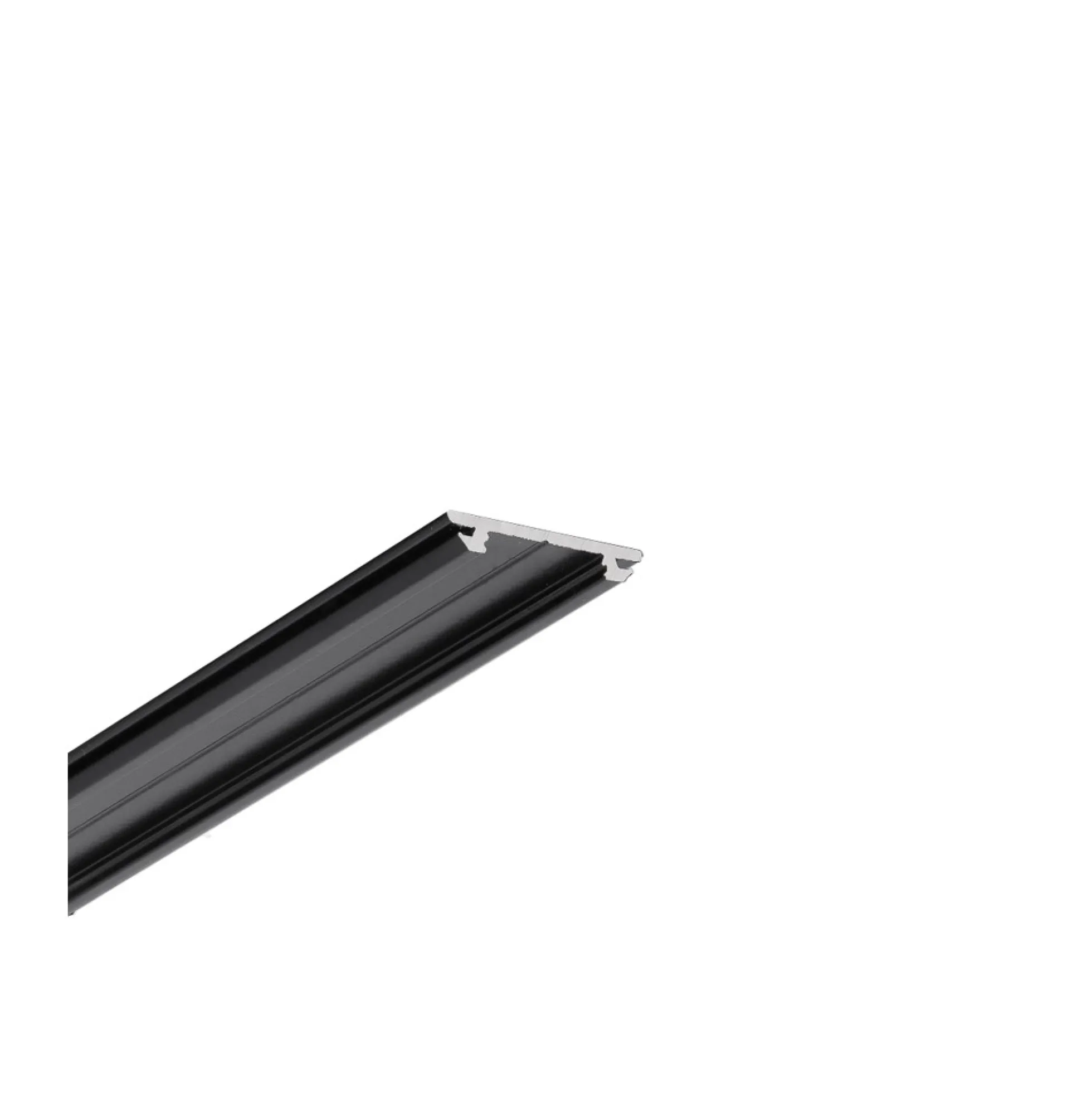 Aluprofil ARC12 CD/U5, sort lakeret, 2 meter