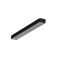 Aluprofil SLIM8 AC2/Z, sort anodiseret, til påbygning, 8 mm